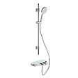SWISS AQUA TECHNOLOGIES - Swiss Aqua Technologies Ensemble de douche avec douchette 3 jets, mitigeur thermostatique, barre 90.5cm, Chrome/Blanc (SATSSTKPF1) - vignette