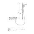 SWISS AQUA TECHNOLOGIES - Swiss Aqua Technologies Ensemble de douche avec douchette 3 jets, mitigeur thermostatique, barre 90.5cm, Chrome/Blanc (SATSSTKPF1) - vignette