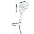 SWISS AQUA TECHNOLOGIES - Swiss Aqua Technologies Ensemble de douche avec douchette 3 jets, mitigeur thermostatique, barre 90.5cm, Chrome/Blanc (SATSSTKPF1) - vignette