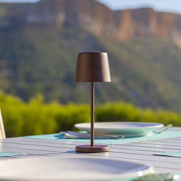 LUMISKY - Lampe de table sans fil MINI KELLY Rouille H22cm - large
