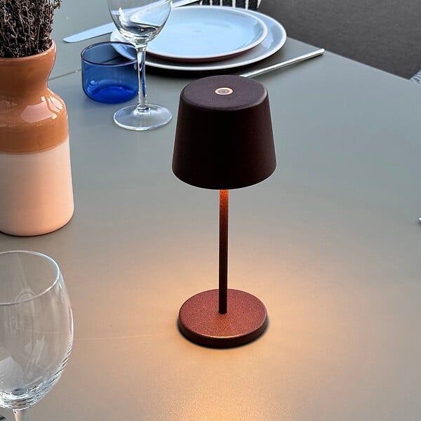 LUMISKY - Lampe de table sans fil MINI KELLY Rouille H22cm - large