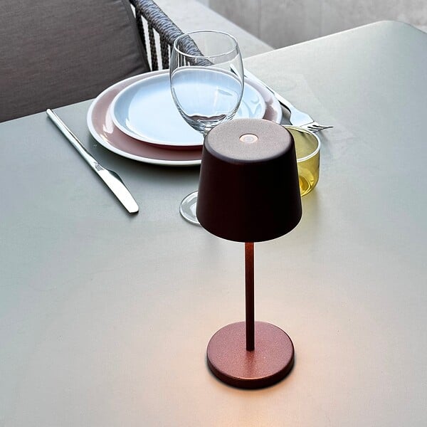 LUMISKY - Lampe de table sans fil MINI KELLY Rouille H22cm - large
