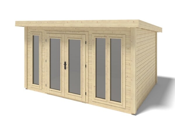 ALTANKA - Abri de jardin en bois Kira 4,04x3,09m - 12m2 - Ep. 34mm - 000008 - large