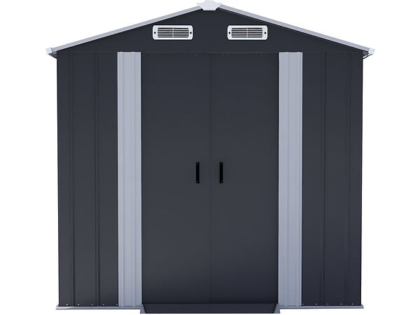 HABITAT ET JARDIN - Abri de jardin métal avec portes coulissantes "Boston" - 4.12 m² - Gris - large