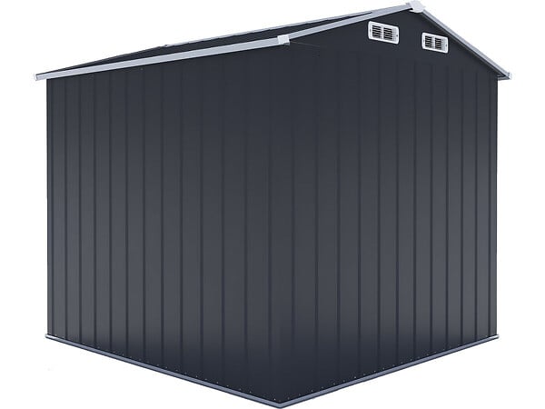 HABITAT ET JARDIN - Abri de jardin métal avec portes coulissantes "Boston" - 4.12 m² - Gris - large
