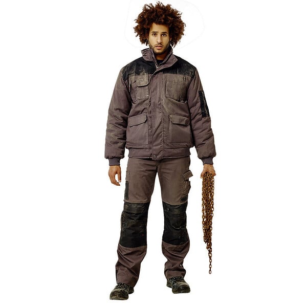 HEROCK - Pantalon de travail multipoches HEROCK Mars gris/noir - large