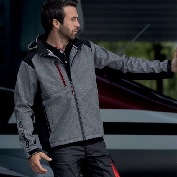 FACOM - Veste de travail Softshell FACOM TRIAL FXWW2020E bicolore à capuche amovible - large