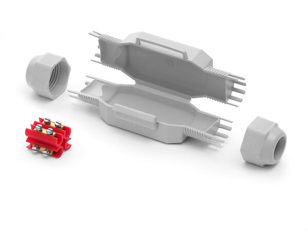 RAYTECH - RAYTECH Boite étanche DINO forme L pour 4 câbles de 4 mm² - large