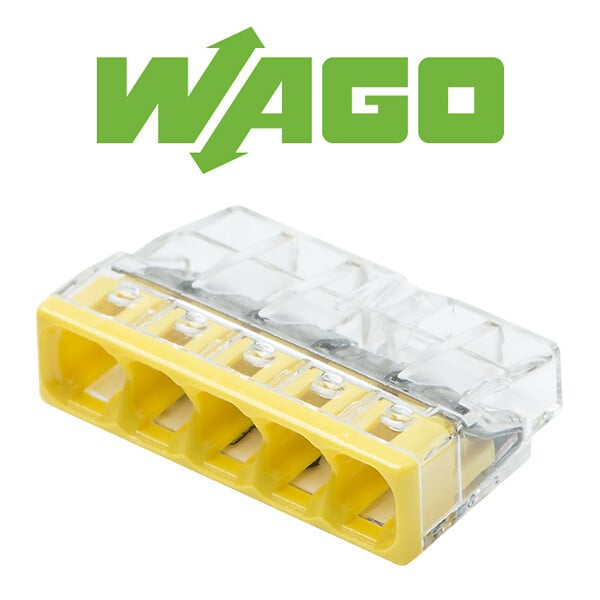 WAGO - WAGO Pot de 100 mini bornes de connexion automatique 5 entrées S2273 - large