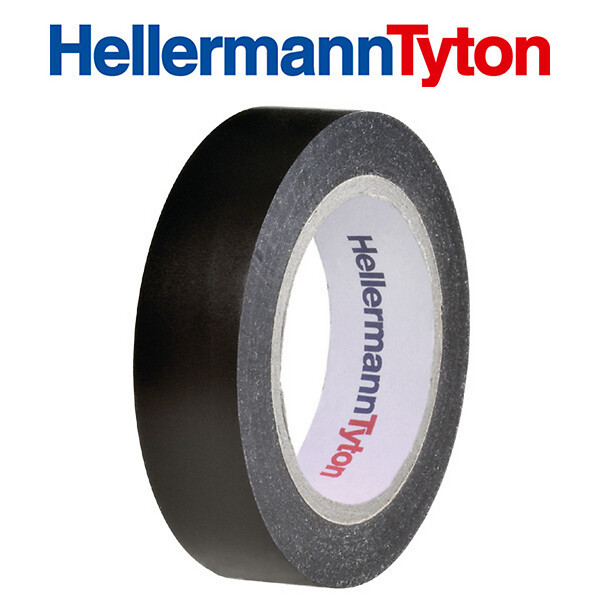 HELLERMANNTYTON - HellermannTyton Lot de 10 rubans isolant 10m larg 15mm noir - large