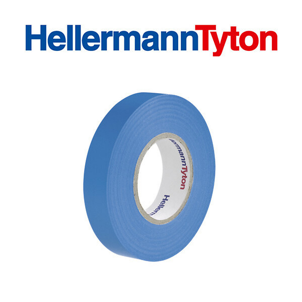 HELLERMANNTYTON - HellermannTyton Lot de 10 rubans isolant 10m larg 15mm bleu - large