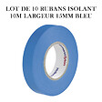 HELLERMANNTYTON - HellermannTyton Lot de 10 rubans isolant 10m larg 15mm bleu - vignette