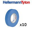 HELLERMANNTYTON - HellermannTyton Lot de 10 rubans isolant 10m larg 15mm bleu - vignette