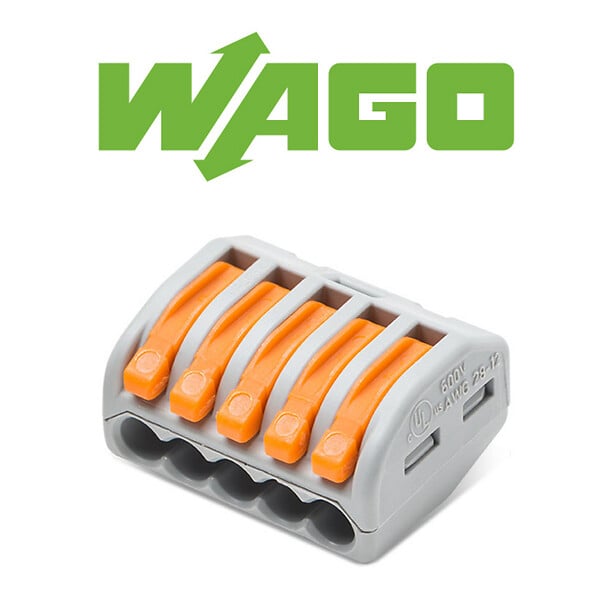 WAGO - Bornes de connexion automatique S222  5 entrées par 40 - large