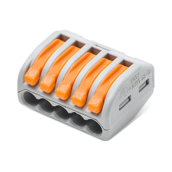 WAGO - Bornes de connexion automatique S222  5 entrées par 40 - large