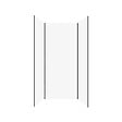 AURLANE - Pack de 3 Panneaux Muraux Aluminium Blanc 80+120+80x210 cm avec Profilés Noirs - WALL'IT - vignette