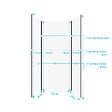 AURLANE - Pack de 3 Panneaux Muraux Aluminium Blanc 80+120+80x210 cm avec Profilés Noirs - WALL'IT - vignette