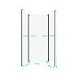 AURLANE - Pack de 3 Panneaux Muraux Aluminium Blanc 80+120+80x210 cm avec Profilés Noirs - WALL'IT - vignette
