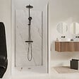 AURLANE - Pack 3 Panneaux Muraux Pierre Artic Storm 90x210cm et Profilés Chrome - STONE'IT - vignette