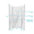 AURLANE - Pack 3 Panneaux Muraux Pierre Artic Storm 90x210cm et Profilés Chrome - STONE'IT - vignette