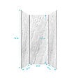 AURLANE - Pack 3 Panneaux Muraux Pierre Artic Storm 90x210cm et Profilés Chrome - STONE'IT - vignette