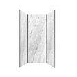 AURLANE - Pack 3 Panneaux Muraux Pierre Artic Storm 90x210cm et Profilés Noirs - STONE'IT - vignette