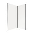 AURLANE - Pack 2 Panneaux Muraux en Aluminium Blanc 80+120x210cm + Profilés Noir - WALL'IT - vignette