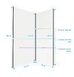 AURLANE - Pack 2 Panneaux Muraux en Aluminium Blanc 80+120x210cm + Profilés Noir - WALL'IT - vignette