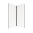 AURLANE - Pack 2 Panneaux Muraux en Aluminium Blanc 80x210cm + Profilés Noir - WALL'IT - vignette