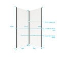 AURLANE - Pack 2 Panneaux Muraux en Aluminium Blanc 80x210cm + Profilés Noir - WALL'IT - vignette