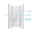 AURLANE - Pack 3 Panneaux Muraux Pierre Artic Storm 90+120+90 x 210cm et Profilés Noirs - STONE'IT - vignette