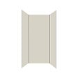 AURLANE - Pack 3 Panneaux Muraux Aluminium Ivoire 90+120+90x210 cm avec Profilés Chrome - WALL'IT - vignette