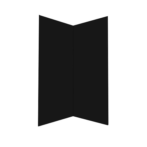 AURLANE - Pack 2 Panneaux Muraux en Aluminium Noir 90x210 cm + Profilés Noir - WALL'IT - large