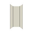 AURLANE - Pack de 3 Panneaux Muraux Aluminium Ivoire 90x210 cm avec Profilés Noirs - WALL'IT - vignette