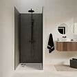 AURLANE - Pack 3 Panneaux Muraux Pierre Ardoise 90x210cm et Profilés Noirs - STONE'IT - vignette