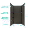 AURLANE - Pack 3 Panneaux Muraux Pierre Ardoise 90x210cm et Profilés Noirs - STONE'IT - vignette