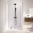 AURLANE - Pack de 3 Panneaux Muraux Aluminium Blanc 80+120+80x210 cm avec Profilés Chrome - WALL'IT - vignette