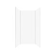 AURLANE - Pack de 3 Panneaux Muraux Aluminium Blanc 80+120+80x210 cm avec Profilés Chrome - WALL'IT - vignette