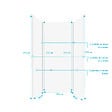 AURLANE - Pack de 3 Panneaux Muraux Aluminium Blanc 80+120+80x210 cm avec Profilés Chrome - WALL'IT - vignette