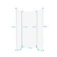 AURLANE - Pack de 3 Panneaux Muraux Aluminium Blanc 80+120+80x210 cm avec Profilés Chrome - WALL'IT - vignette