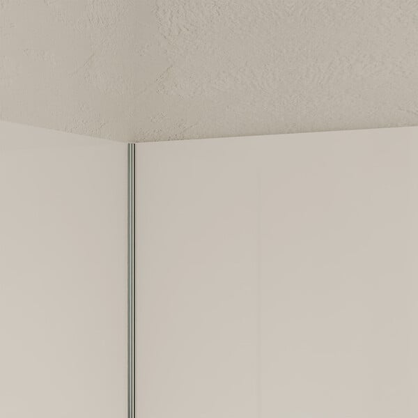 AURLANE - Pack de 3 Panneaux Muraux Aluminium Blanc 80+120+80x210 cm avec Profilés Chrome - WALL'IT - large