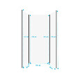 AURLANE - Pack de 3 Panneaux Muraux Aluminium Blanc 90+120+90x210 cm avec Profilés Noirs - WALL'IT - vignette