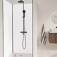 AURLANE - Pack de 3 Panneaux Muraux Aluminium Blanc 90+120+90x210 cm avec Profilés Noirs - WALL'IT - vignette