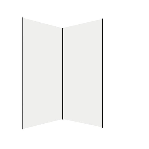AURLANE - Pack 2 Panneaux Muraux en Aluminium Blanc 120x210cm + Profilés Noir - WALL'IT - large