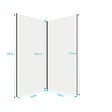 AURLANE - Pack 2 Panneaux Muraux en Aluminium Blanc 120x210cm + Profilés Noir - WALL'IT - vignette