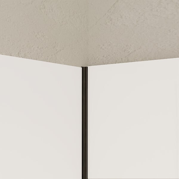 AURLANE - Pack 2 Panneaux Muraux en Aluminium Blanc 120x210cm + Profilés Noir - WALL'IT - large