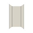 AURLANE - Pack de 3 Panneaux Muraux Aluminium Ivoire 90+120+90x210 cm avec Profilés Noirs - WALL'IT - vignette