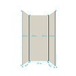 AURLANE - Pack de 3 Panneaux Muraux Aluminium Ivoire 90+120+90x210 cm avec Profilés Noirs - WALL'IT - vignette