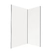 AURLANE - Lot 2 panneaux muraux aluminium Blanc 80 et 120 x 250 cm avec profilés chrome - WALL'IT - vignette
