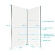AURLANE - Lot 2 panneaux muraux aluminium Blanc 80 et 120 x 250 cm avec profilés chrome - WALL'IT - vignette